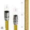 Flextron Gas Line Hose 5/8'' O.D.x48'' Len 3/4" FIPxMIP Fittings Yellow Coated Stainless Steel Flexible FTGC-YC12-48P - alternate 4